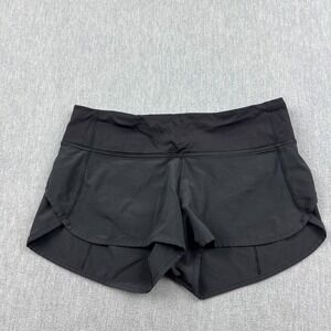 Lululemon Shorts Womens 4 Black Speed Up Running Athletic 4 Way Stretch  W7578S